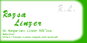 rozsa linzer business card